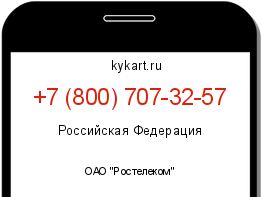 Информация о номере телефона +7 (800) 707-32-57: регион, оператор