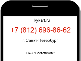 Информация о номере телефона +7 (812) 696-86-62: регион, оператор