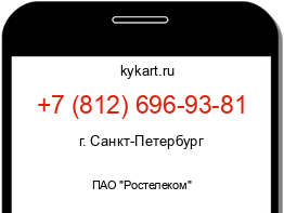 Информация о номере телефона +7 (812) 696-93-81: регион, оператор