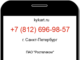 Информация о номере телефона +7 (812) 696-98-57: регион, оператор