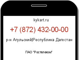Информация о номере телефона +7 (872) 432-00-00: регион, оператор