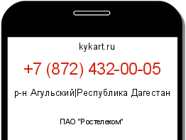 Информация о номере телефона +7 (872) 432-00-05: регион, оператор