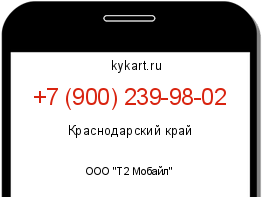 Информация о номере телефона +7 (900) 239-98-02: регион, оператор