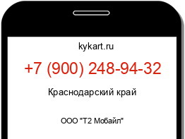 Информация о номере телефона +7 (900) 248-94-32: регион, оператор