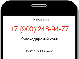 Информация о номере телефона +7 (900) 248-94-77: регион, оператор