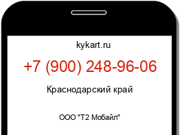 Информация о номере телефона +7 (900) 248-96-06: регион, оператор