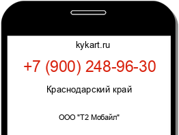 Информация о номере телефона +7 (900) 248-96-30: регион, оператор