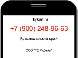 Информация о номере телефона +7 (900) 248-96-63: регион, оператор