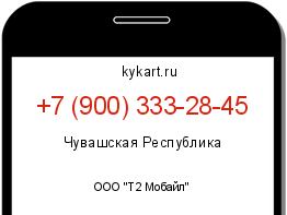 Информация о номере телефона +7 (900) 333-28-45: регион, оператор