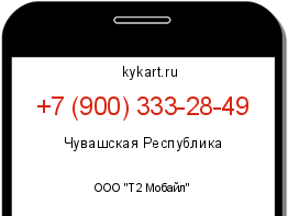 Информация о номере телефона +7 (900) 333-28-49: регион, оператор