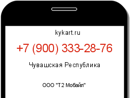 Информация о номере телефона +7 (900) 333-28-76: регион, оператор