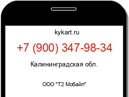 Информация о номере телефона +7 (900) 347-98-34: регион, оператор