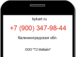 Информация о номере телефона +7 (900) 347-98-44: регион, оператор