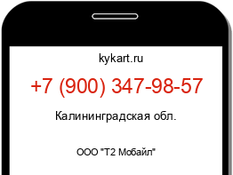 Информация о номере телефона +7 (900) 347-98-57: регион, оператор