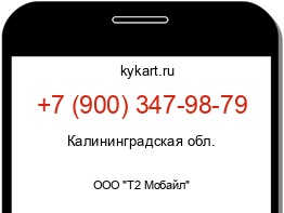 Информация о номере телефона +7 (900) 347-98-79: регион, оператор