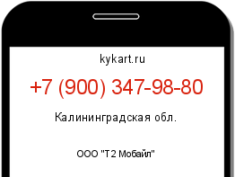 Информация о номере телефона +7 (900) 347-98-80: регион, оператор