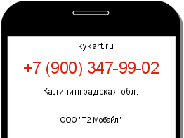 Информация о номере телефона +7 (900) 347-99-02: регион, оператор
