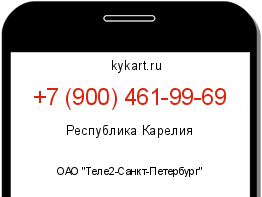 Информация о номере телефона +7 (900) 461-99-69: регион, оператор