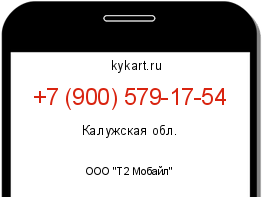Информация о номере телефона +7 (900) 579-17-54: регион, оператор
