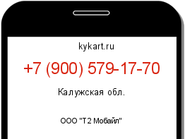 Информация о номере телефона +7 (900) 579-17-70: регион, оператор