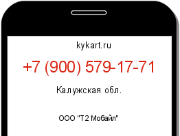 Информация о номере телефона +7 (900) 579-17-71: регион, оператор