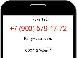 Информация о номере телефона +7 (900) 579-17-72: регион, оператор