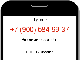 Информация о номере телефона +7 (900) 584-99-37: регион, оператор