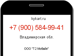 Информация о номере телефона +7 (900) 584-99-41: регион, оператор