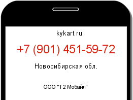 Информация о номере телефона +7 (901) 451-59-72: регион, оператор