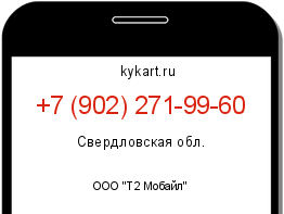 Информация о номере телефона +7 (902) 271-99-60: регион, оператор