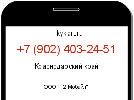 Информация о номере телефона +7 (902) 403-24-51: регион, оператор