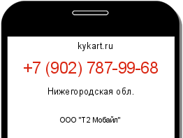 Информация о номере телефона +7 (902) 787-99-68: регион, оператор