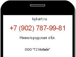 Информация о номере телефона +7 (902) 787-99-81: регион, оператор