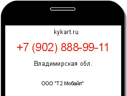 Информация о номере телефона +7 (902) 888-99-11: регион, оператор