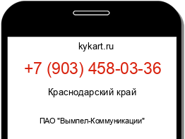 Информация о номере телефона +7 (903) 458-03-36: регион, оператор