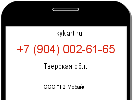 Информация о номере телефона +7 (904) 002-61-65: регион, оператор