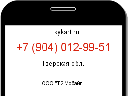 Информация о номере телефона +7 (904) 012-99-51: регион, оператор