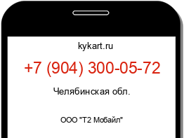 Информация о номере телефона +7 (904) 300-05-72: регион, оператор