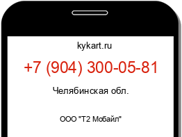 Информация о номере телефона +7 (904) 300-05-81: регион, оператор