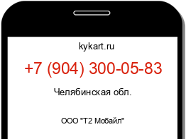 Информация о номере телефона +7 (904) 300-05-83: регион, оператор