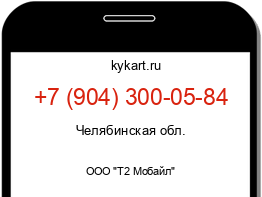 Информация о номере телефона +7 (904) 300-05-84: регион, оператор