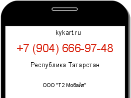 Информация о номере телефона +7 (904) 666-97-48: регион, оператор