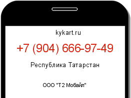 Информация о номере телефона +7 (904) 666-97-49: регион, оператор