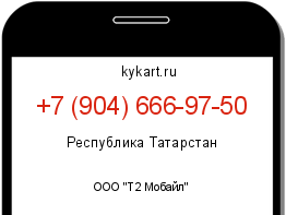 Информация о номере телефона +7 (904) 666-97-50: регион, оператор