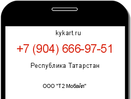 Информация о номере телефона +7 (904) 666-97-51: регион, оператор