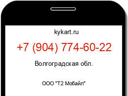 Информация о номере телефона +7 (904) 774-60-22: регион, оператор