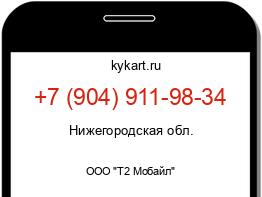 Информация о номере телефона +7 (904) 911-98-34: регион, оператор