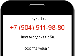 Информация о номере телефона +7 (904) 911-98-80: регион, оператор