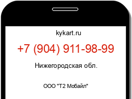 Информация о номере телефона +7 (904) 911-98-99: регион, оператор