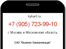 Информация о номере телефона +7 (905) 723-99-10: регион, оператор
